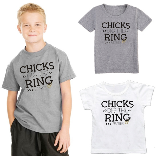 Custom Toddler T-Shirt Ring Carrier Wedding Funny Humor Boy & Girl Clothes 