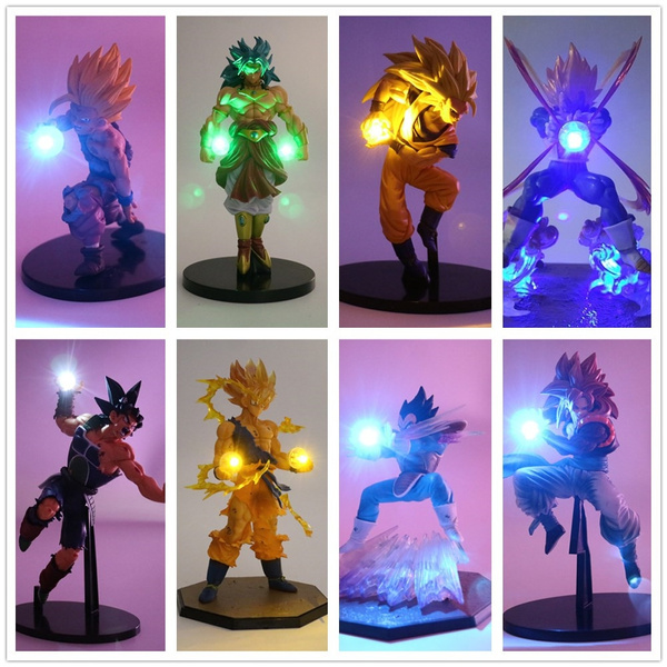 Dragon Ball Z Goku Vegeta VS Broly LED Night Lamp Figure Model Toy Decoration 