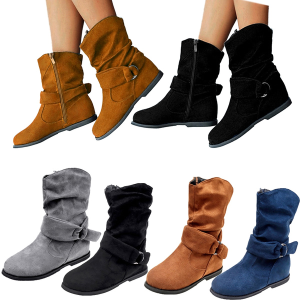 zip up flat boots