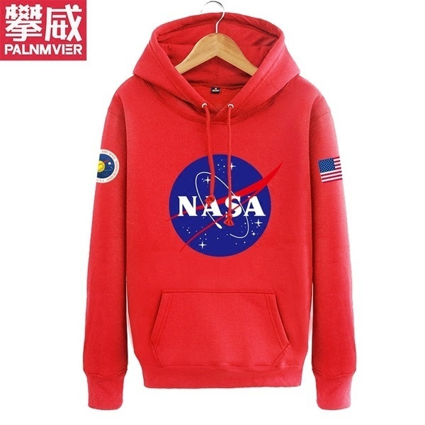 nasa zipper moletom com capuz