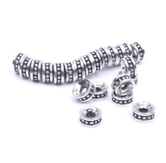 40pcs/lot 6mm 8mm Tibetan Silver Spacer Beads Supplies for Necklace Bracelet Making Metal Findings Jewelry Accessories