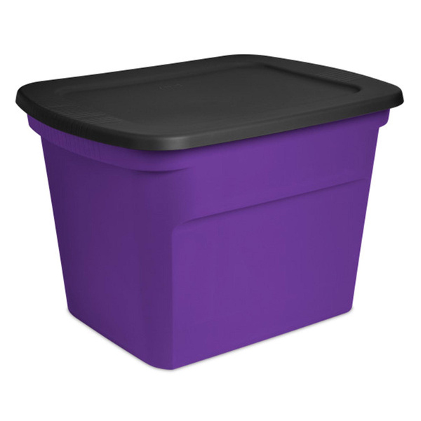 Sterilite Large 18 Gallon Opaque Plastic Storage Tote Bin w/ Lid