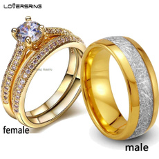 Couple Rings, yellowgoldplatedring, wedding ring, gold