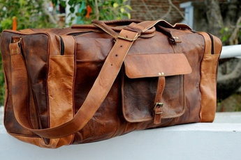 leatherluggagebag, leathercabinbag, Outdoor, brown