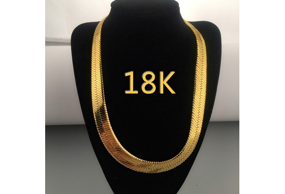 Véritable 18K Gold Filled Hypo-allergénique italien chaîne serpent Collier 16 ~ 38 in environ 96.52 cm