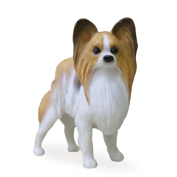Mini Dog Toy 1/6 Emulation Continental toy Spaniel-Papillon Dog Model  Accessory for Action Figure Collection Gift m5n