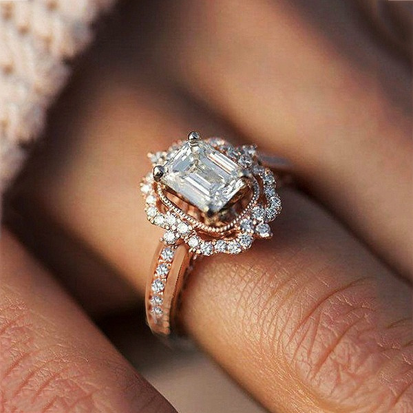 Luxury Natural Diamond Engagement Rings. 14K Yellow Gold. – VK. Diamonds