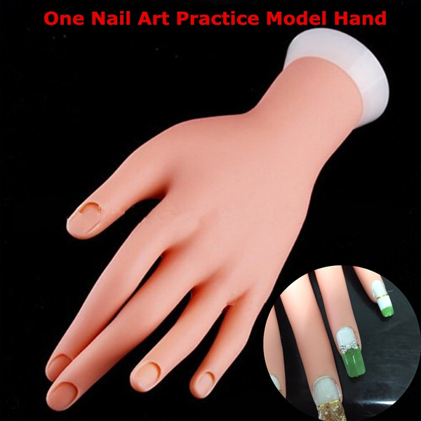 Fake Hand For Nail Art Training Tool And Display Movable Practice Nail Tools Wish Wish