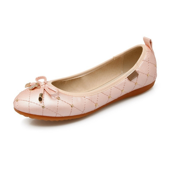 Plus Size Round Toe Flat Shoes Woman Soft Sole Foldable Ballet Shoes Womens Flats Travel Shoes
