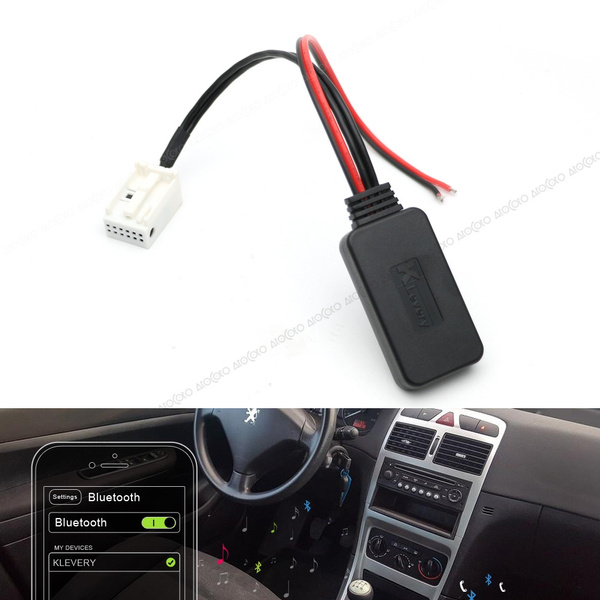  Receptor auxiliar Bluetooth para coche para Peugeot RD4, adaptador de Cable de Pin estéreo de Radio, entrada de Audio inalámbrica para Citroen C2 C3