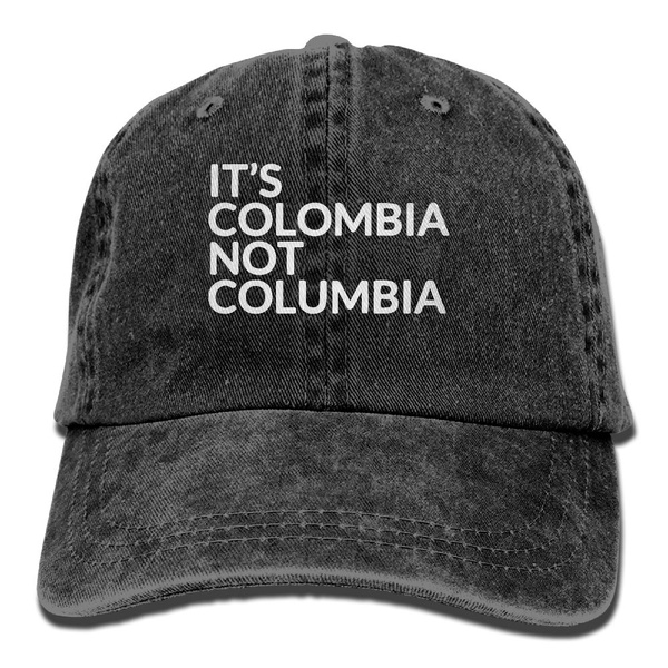 Its Colombia Not Columbia Twill Low Profile Jeans Cap Black Adjustable Baseball  Cap Fashion Plain Hat