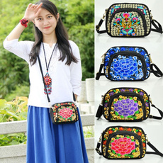 Shoulder Bags, Waist, Ethnic Style, embroideredbag
