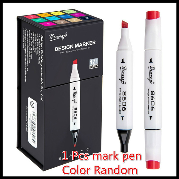 1 PCS Bianyo Artist Alcohol Dual Marker Pen, Art Permanent Sketch Markers  for Designing, Drawing, Coloring Skin