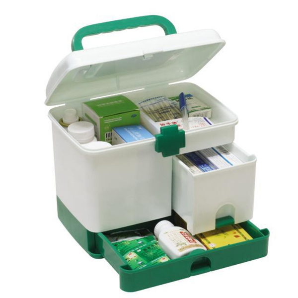 Plastic Storage Box Medicine Organizer Box Case Multi-layer First