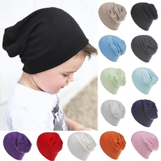 Cute Toddler Kids Baby Boy Girl Infant Slouchy Hat Solid Color Cotton Soft Winter Warm Beanies Hats & Caps