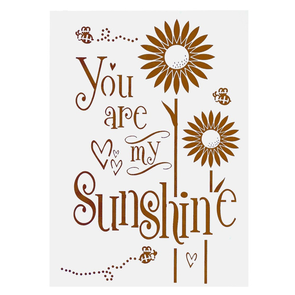 A4 You are My Sunshine Stencils for Wall Painting DIY Scrapbooking ...