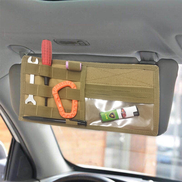 Tactical Vehicle Visor Panel Pouch Molle Car Sun Visor Holder Organizer Cd Bag Pouch Wish