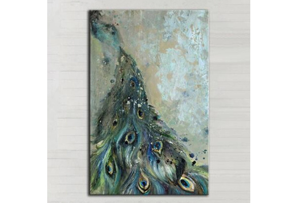 CHOP93 huge Animals Peacock 100/% hand-painted oil painting art canvas