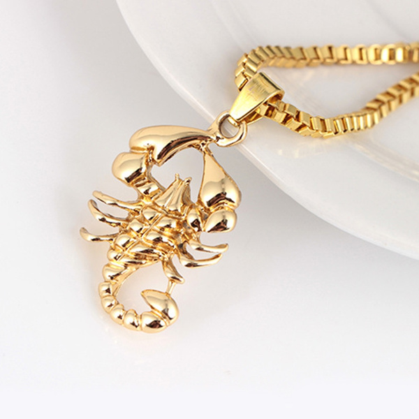 Personality Jewelry Fashion Pendant Necklace Scorpion Necklace Hip Hop 