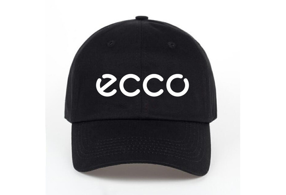 Ecco Black White Ball Cap Hat Adjustable Baseball