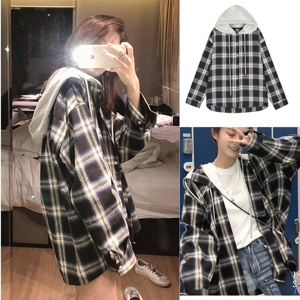 Fashion Shirts Hooded Shirts Only Hooded Shirt allover print casual look 