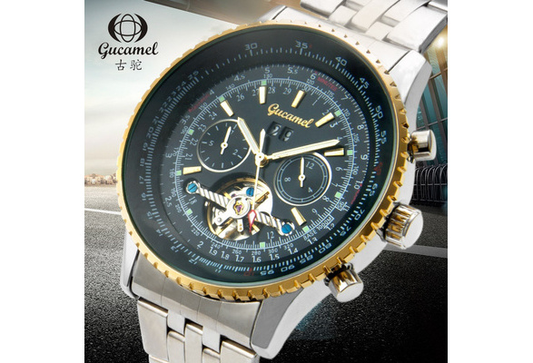 Gucamel GC034 Male Auto Mechanical Watch Tourbillon Calendar