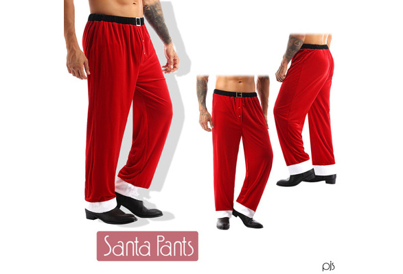Men's Santa Claus Long Pants Soft 