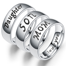 Steel, Women Ring, Family, Silver Ring