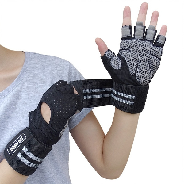 Weight training gloves with wrist online support