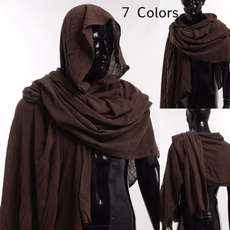 cotton scarf, women scarf, Medieval, brown
