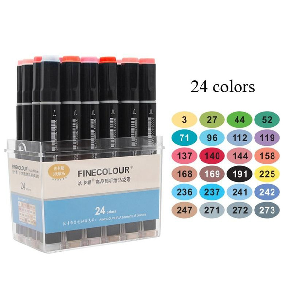 Painting Marker Pen Double Sided Markers 24 Colors Double Sided