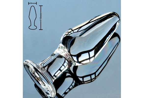 38mm pyrex glass butt plug anal dildo bead crystal ball fake male penis  dick female masturbation adult sex toy for women men gay