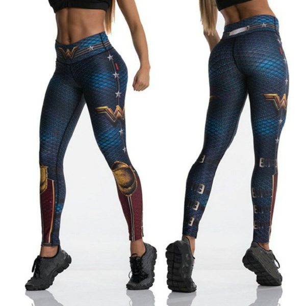 Buteefull Female High Pants Fitness Leggings Wonder Woman Stretch Pants Exercise Workout Clothes Wish