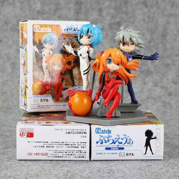 3pcs Lot Neon Genesis Evangelion Eva Figures Toy Ayanami Rei Asuka Langley Soryu Model Toy Wish