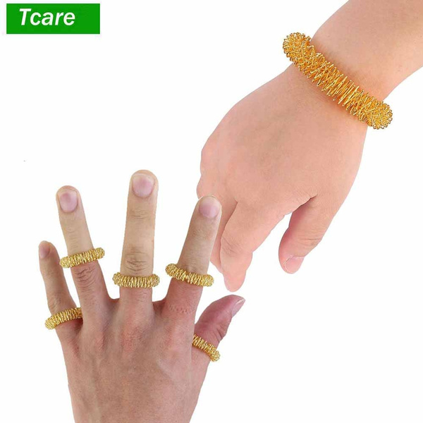5pcs Spiky Sensory Anxiety Rings For Finger Massage Hand Acupressure  Massager | eBay