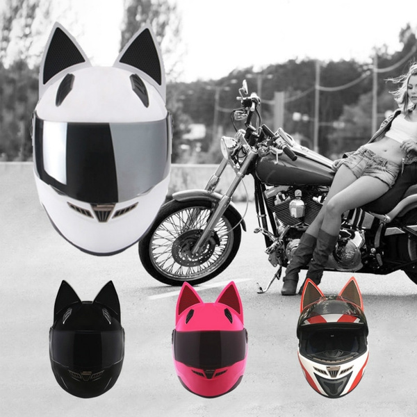 black cat motorcycle helmet