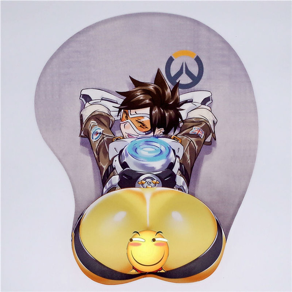 Overwatch Tracer Hip Mouse Pad OW Soft 3D Silicone Butt Mouse Pad Wrist Res...