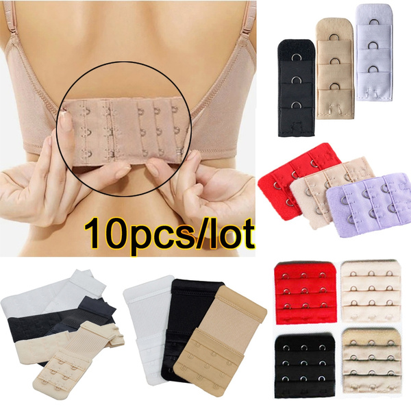 10 Pcs Bra Extender Strap Extender Hooks Replacement Elastic Lingerie Bra  Strap 1 2 3 4 Hooks