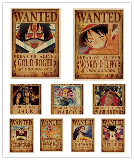 One Piece 903 Anime Poster The Newest One Piece Wanted Poster One Piece Figure Poster Jack Luffy Roger Dragon Franky Poster Big Size 51 5x36cm Wish