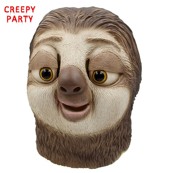 Realistic Zootopia Sloth Latex Mask Movie Protagonist Flash Full Head Animal  Mask Halloween Fancy Dress Party Cosplay Mask | Wish