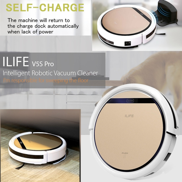 ILIFE V5S Pro Smart Robotic Vacuum Cleaner Cordless Dry Wet Sweeping