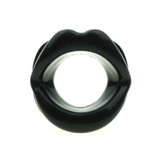 Black Silicone Mouthpiece Adult Sex Toys Female Mouth Mouthpiece Face-lifting Healthy Tool