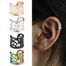 Men's Women's Fashion Punk Jewelry Clip-on Earrings Non-piercing Cartilage Cuff Eardrop