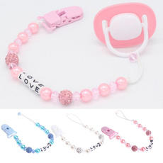 Baby Bling Crystal Pacifier Clips Soother Chain Dummy Soother Nipple Leash Strap