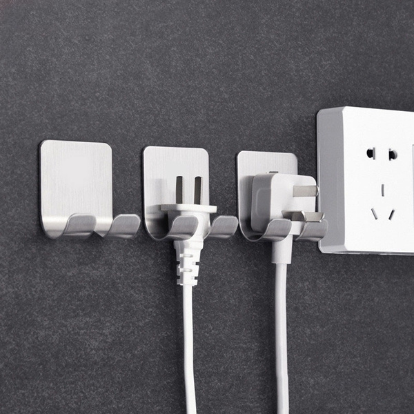 Wall Storage Hook Power Plug Socket Holder Wall Adhesive L1C0 Office Hanger B5S6 Wall Storage Hook Power Plug Socket Holder Wall Adhesive L1C0 Office Hanger B5S6