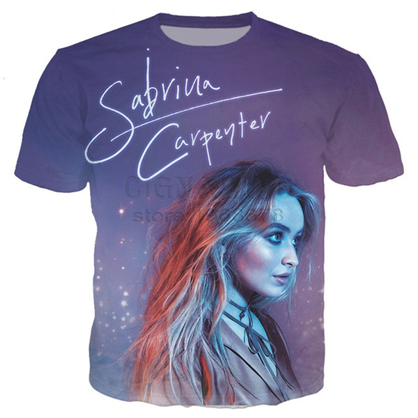 Fashion Popular Hip Hop T-shirt 3D Print Singer Sabrina Carpenter