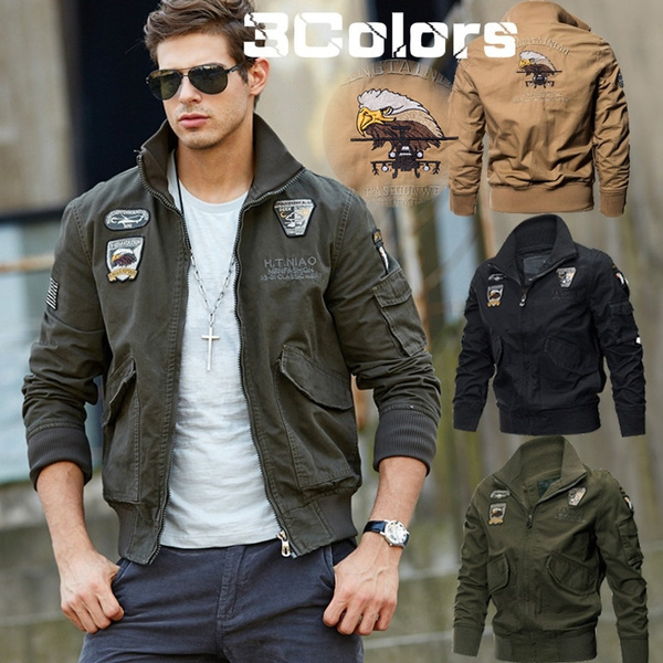 Casual military hot sale jacket mens