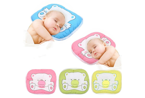 Newborn Bear Printed Pillow Infant Baby Support Cushion Pad Prevent Flat Head 