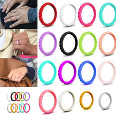 siliconeringsband, Silicone, stackblering, Women's Fashion