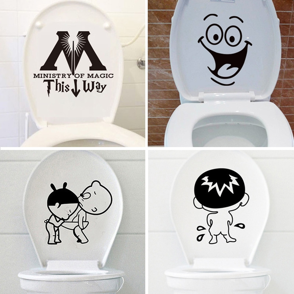 iPoop Toilet Seat Bathroom Decals Stickers PC Car Moto Decals Apple Funny Joke b 
